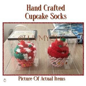 2Pk Cupcake Socks